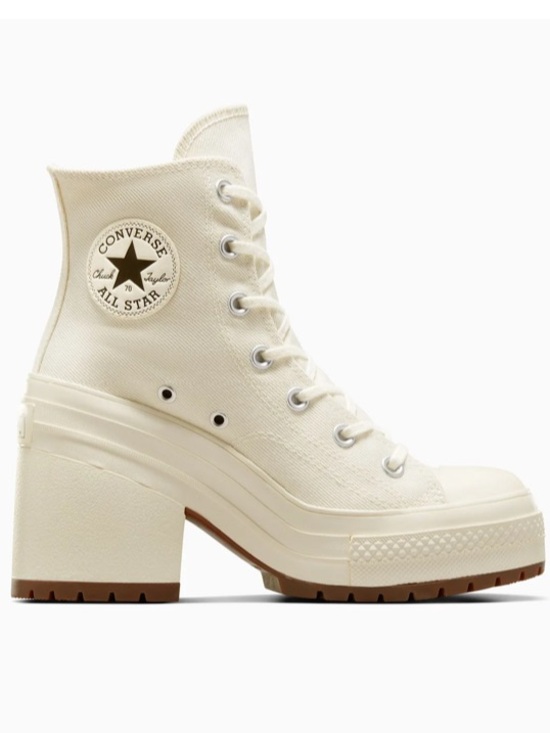 Converse Shoes - NEW Converse Chuck 70 De Luxe Heel High Top Cream Off White Ivory Size 11 / 42.5